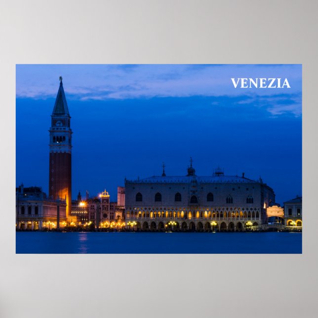 Poster de Veneza com a Praça San Marco (Frente)