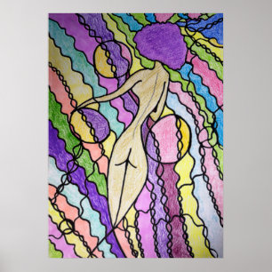 Poster de vento multicolorido