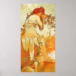 Poster de Verão Alphonse Mucha