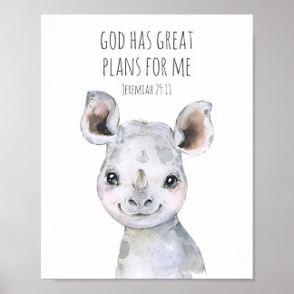 Poster de Versículo Bíblico para Decoração de Quar