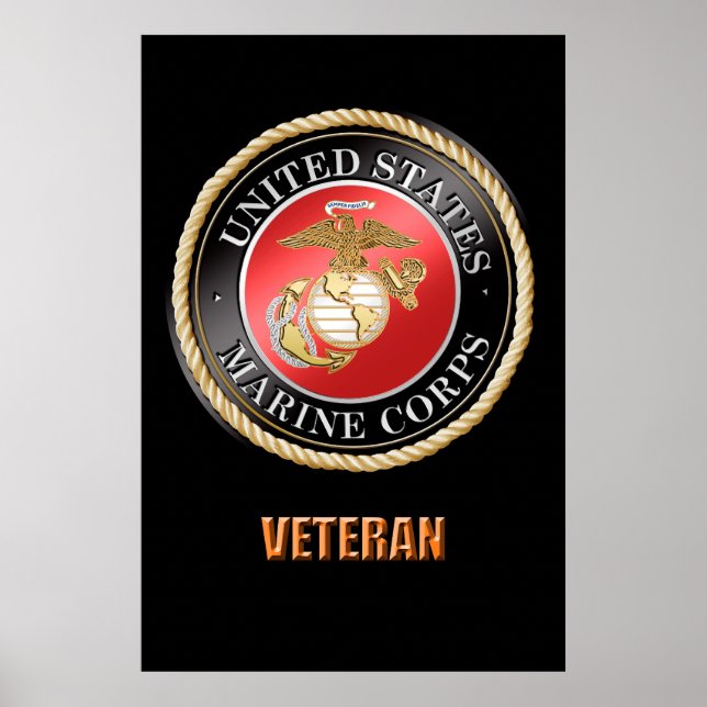 POSTER de veterano USMC (Frente)