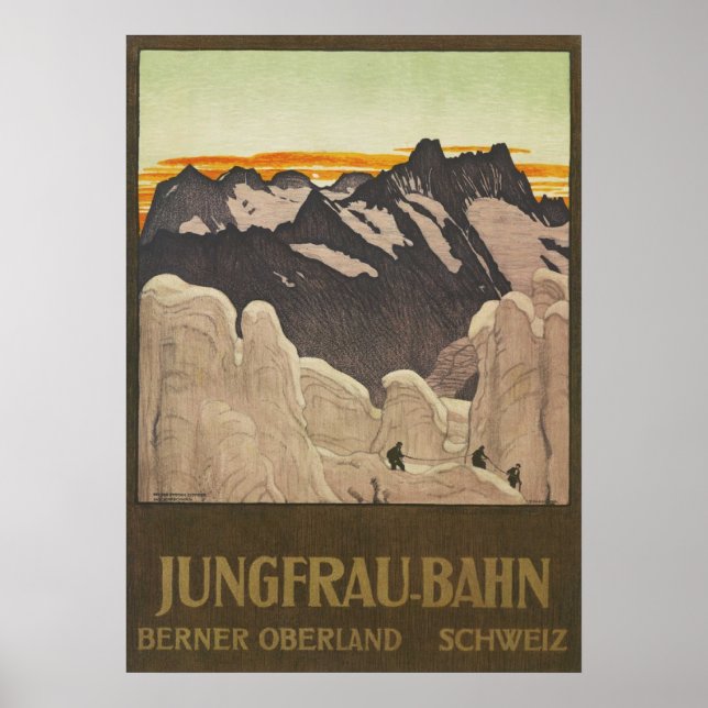 Poster de Viagem de colheita de comboios Jungfrau (Frente)