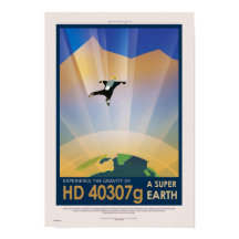 POSTER de Viagem Ficha da NASA - Super Terra