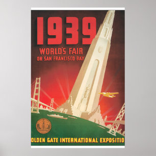 Poster de viagens 1939 de San Francisco da feira