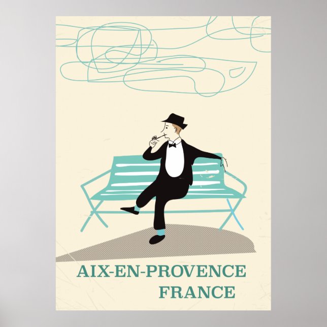 Poster de viagens Aix-en-Provence da França (Frente)