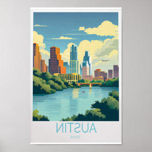 Poster de viagens Austin - Austin Texas Wall Art p