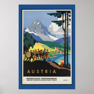 Poster de viagens austríaco Vintage