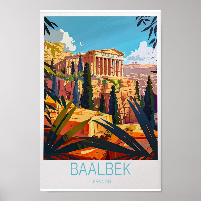 Poster de viagens Baalbek - A Arte da Parede do Lí (Frente)