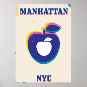 Poster de viagens 'Big Apple' de Manhatten NYC