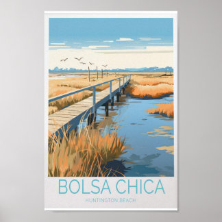 Poster de viagens Bolsa Chica - Praia Estadual da 