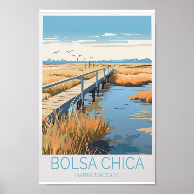 Poster de viagens Bolsa Chica - Praia Estadual da  (Frente)