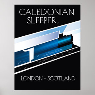 Poster de viagens caledoniano de Londres Scotland