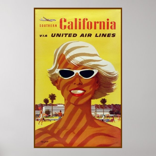 Poster de viagens California (Frente)