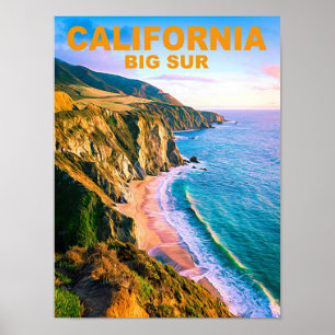Poster de viagens California Big Sur