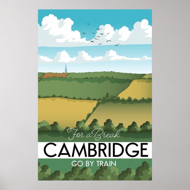 Poster de viagens Cambridge Train (Frente)