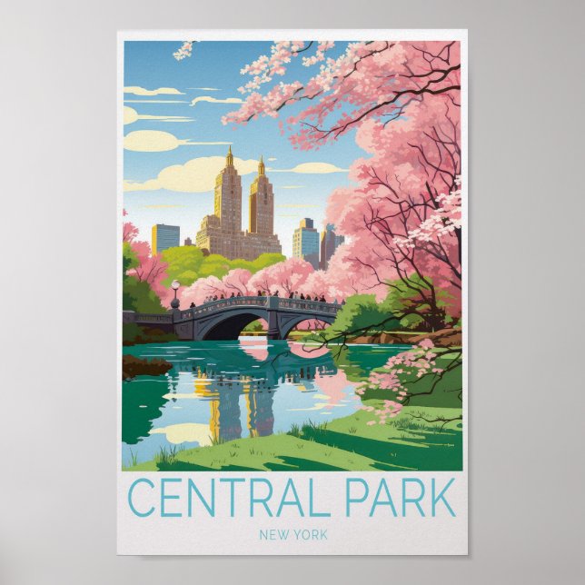 Poster de viagens Central Park New York (Frente)