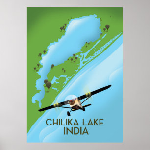 poster de viagens Chilika Lake India