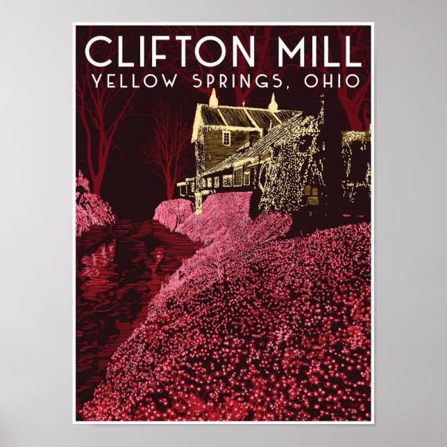 Poster de viagens Clifton Mill (Frente)