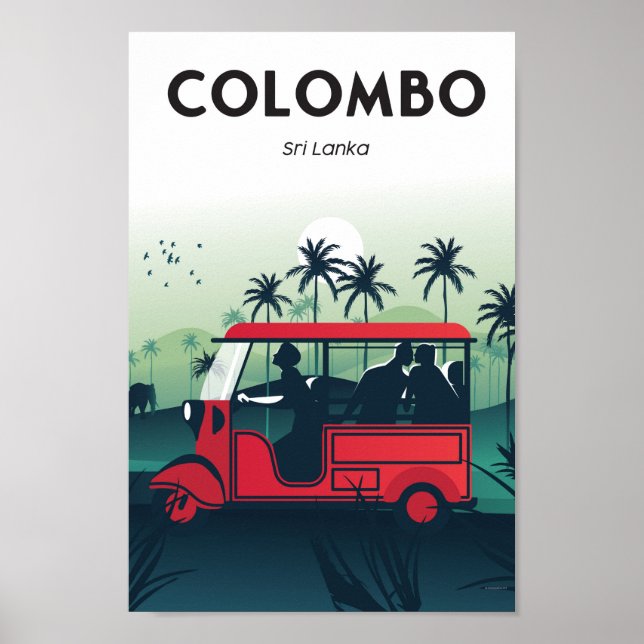 Poster de viagens Colombo Sri Lanka (Frente)