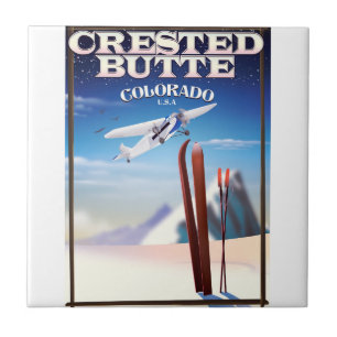 Poster de viagens com crista de Colorado do