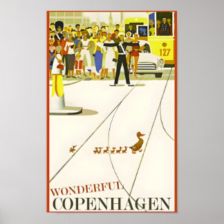 Poster de viagens Copenhaga-Dinamarca