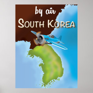 poster de viagens coreano do sul