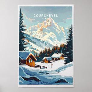 Poster de viagens Courchevel França Courchevel Via