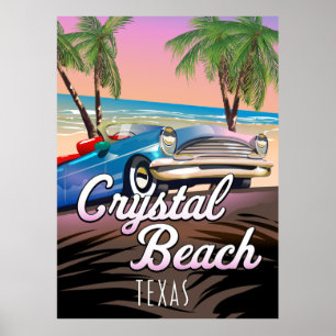 Poster de viagens Crystal Beach Texas