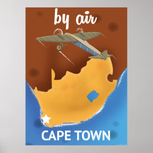Poster de viagens da África do Sul da Cidade do Ca