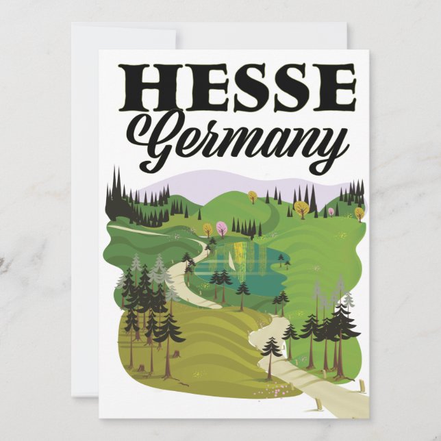 Poster de viagens da Alemanha de Hesse (Frente)