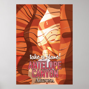 Poster de viagens da arizona da garganta do