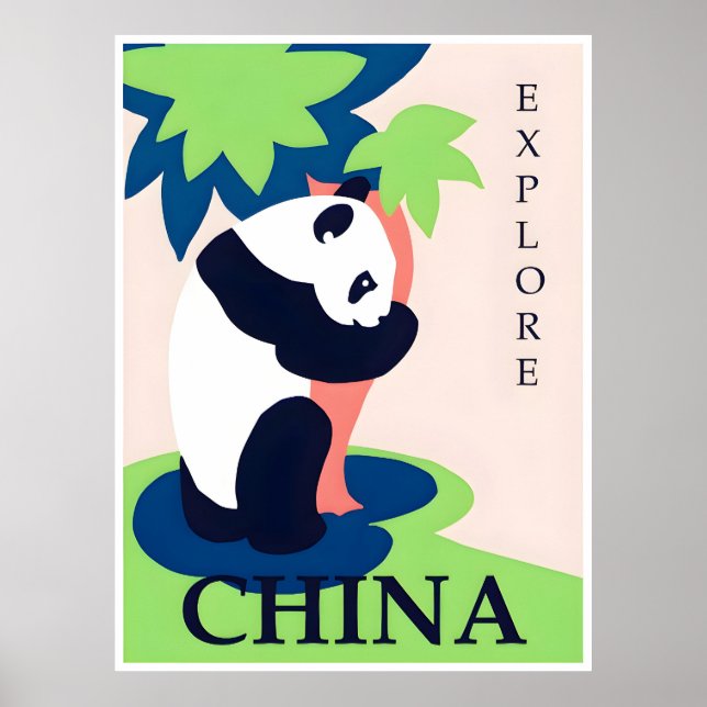 Poster de viagens da China (Frente)