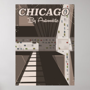 Poster de viagens da cidade de Chicago