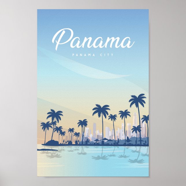 Poster de viagens da cidade do Panamá (Frente)