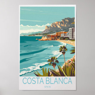 Poster de viagens da Espanha Costa Blanca, Espanha
