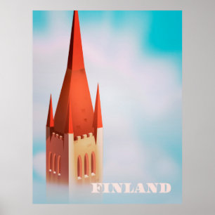Poster de viagens da igreja finlandesa