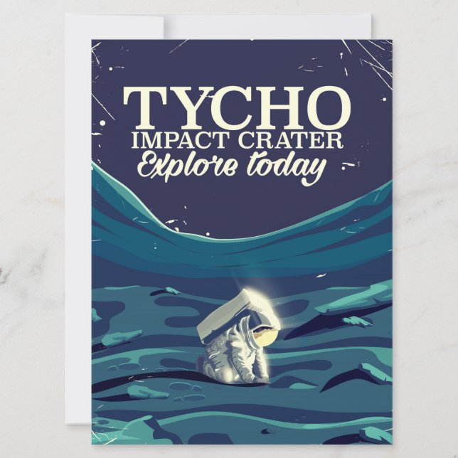 Poster de viagens da Lua Tycho (Frente)
