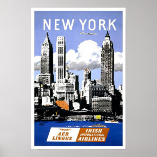 Poster de viagens da Nova Iorque do vintage