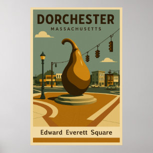 Poster de viagens da Praça Edward Everett