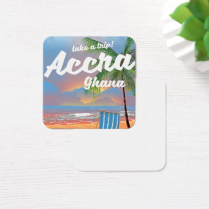 Poster de viagens da praia de Accra Ghana