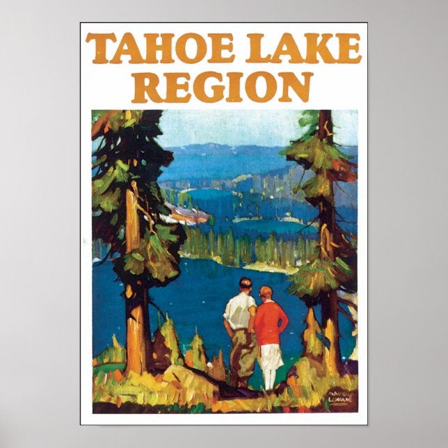 Poster de viagens da Região do Lago Tahoe (Frente)