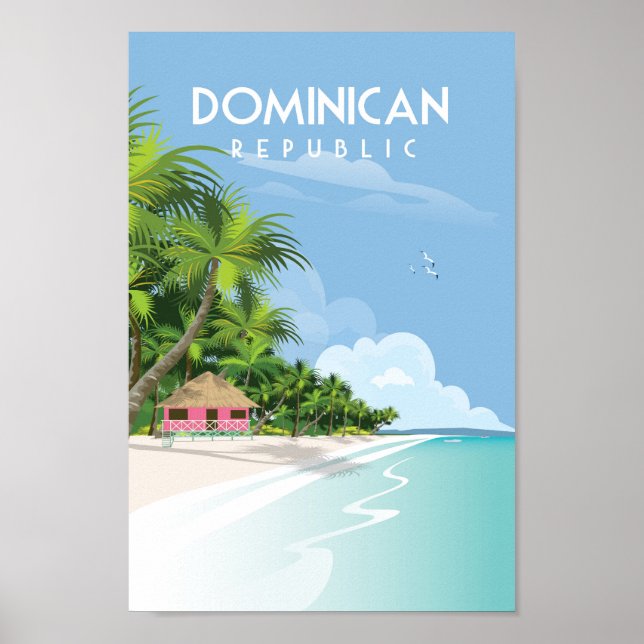 Poster de viagens da República Dominicana (Frente)