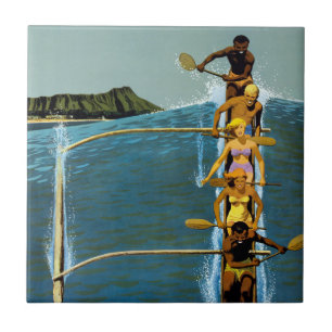 Poster de viagens Da United Air Lines Para O Havaí