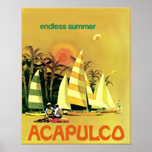 Poster de viagens de Acapulco