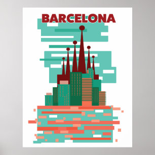 Poster de viagens de Barcelona