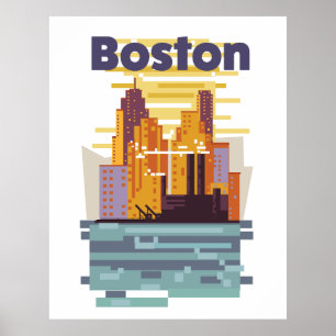 Poster de viagens de Boston
