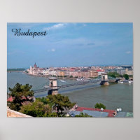 Poster de viagens de Budapeste, vintage