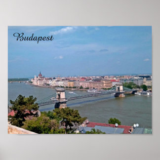 Poster de viagens de Budapeste, vintage
