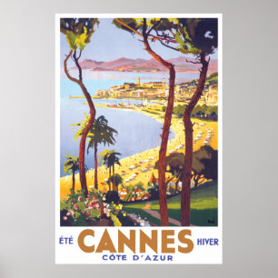 Poster de viagens de Cannes