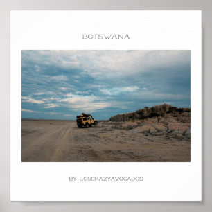 Poster de viagens de Carro na Ilha do Kubu Baobab